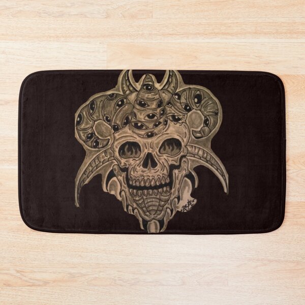 Item preview, skull with horns  designed and sold by pksart1.