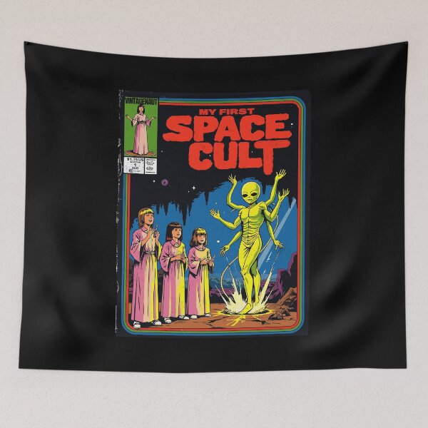 Item preview, My First Space Cult - Funny Retro Comic Book Design designed and sold by Vintagenaut Co..