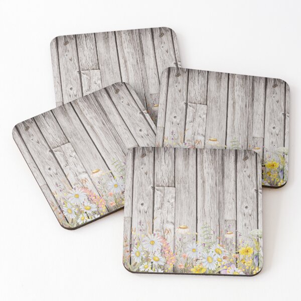 Item preview, Wood backing with Wild Flowers Design designed and sold by Tao's Inspired Hands.