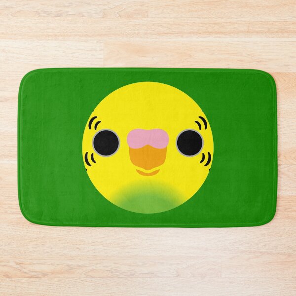 Item preview, The face of a recessive pied budgie designed and sold by INKOYADO.