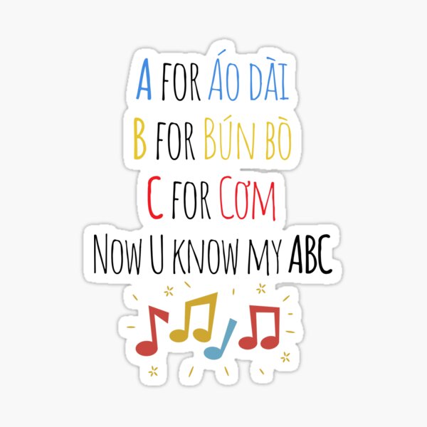 Item preview, Vietnamese ABC Song - Funny Language designed and sold by RosalinesEyes.