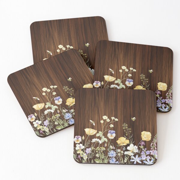 Item preview, Wild Flower with Wood Design designed and sold by Tao's Inspired Hands.