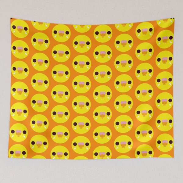 Item preview, The face of a lutino budgie designed and sold by INKOYADO.