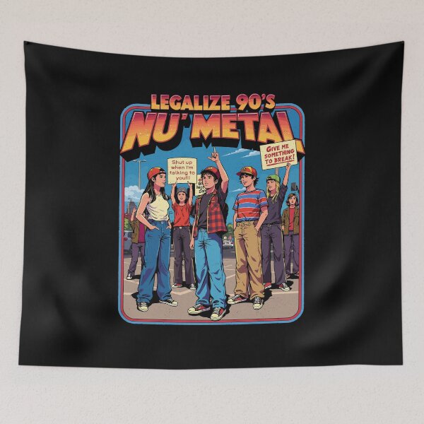 Item preview, Legalize 90's Nu' Metal - Funny Retro Protest Design designed and sold by Vintagenaut Co..