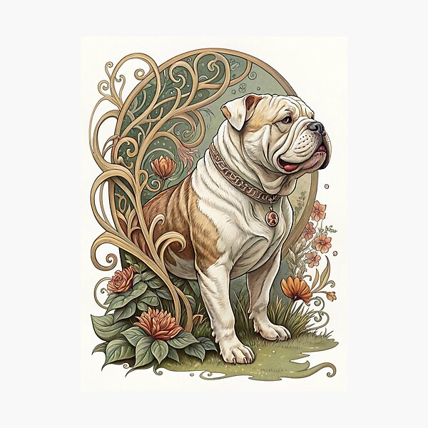 Aperçu de l'œuvre Bouledogue Art Nouveau #2 créée et vendue par Mark and Heather.