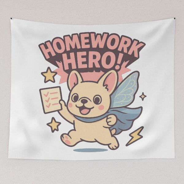 Item preview, Super Pup Finishes Homework designed and sold by DumbPet.