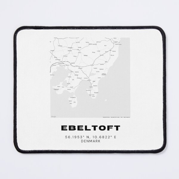 Item preview, Ebeltoft City Map Art – Minimal Denmark Print designed and sold by RM-Journey.