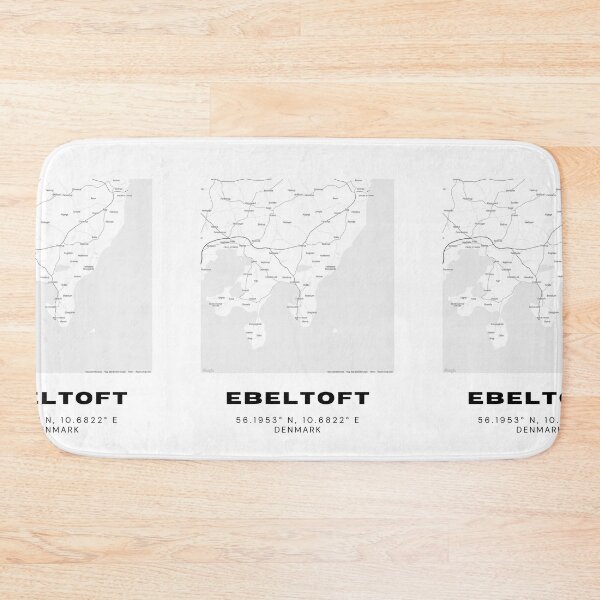 Item preview, Ebeltoft City Map Art – Minimal Denmark Print designed and sold by RM-Journey.