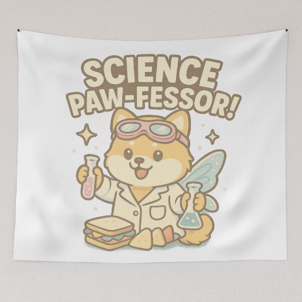 Item preview, Cute Fairy Dog in Lab Coat - Back to School designed and sold by DumbPet.
