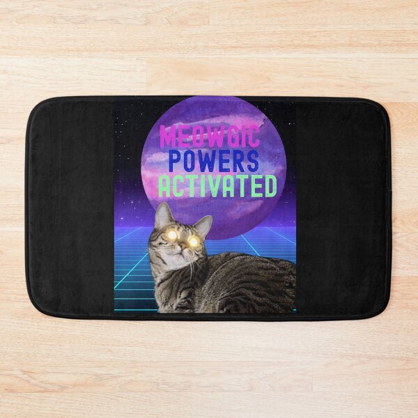 Item preview, Futuristic Magic Cat with Glowing Eyes – Retro Neon Digital Art for Cat Lovers designed and sold by DigitalSkyfall.