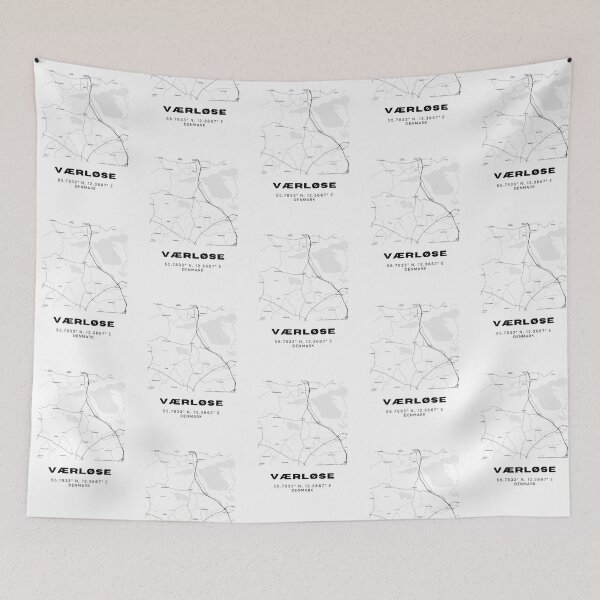 Item preview, Værløse Denmark City Map Print – Minimal Wall Art designed and sold by RM-Journey.