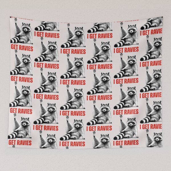 Item preview, Funny  Racoon I get ravies animal meme designed and sold by erozzz.