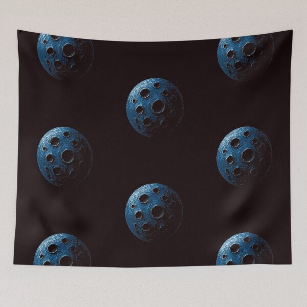 Item preview, Cratered Blue Planet – Cosmic Textured Sphere designed and sold by Yoanna-R.