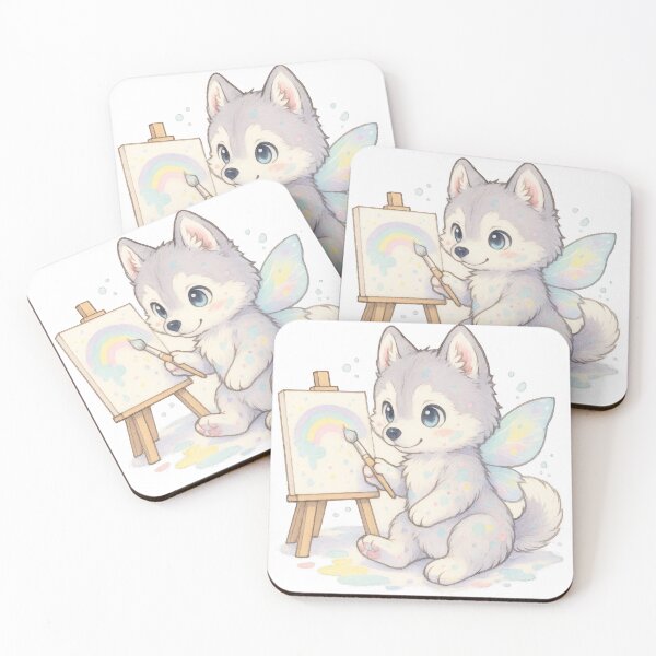 Item preview, Fairy Dog Painting Rainbows - Back to School designed and sold by DumbPet.