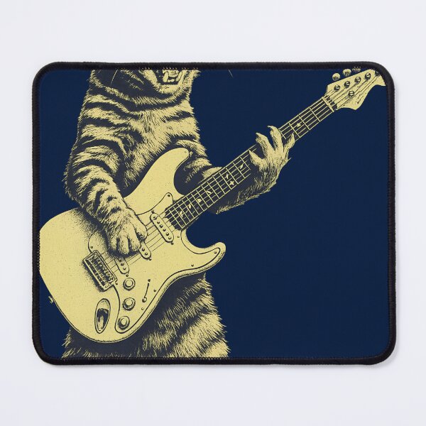 Item preview, Cat playing guitar graphic t-shirt designed and sold by ImmortalCoArt.