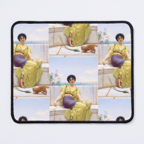 Item preview, Idleness by John William Godward. Romantic lady with dark hair. designed and sold by tarotstarostina.