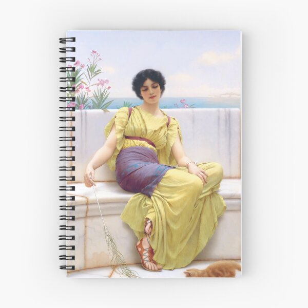Item preview, Idleness by John William Godward. Romantic lady with dark hair. designed and sold by tarotstarostina.