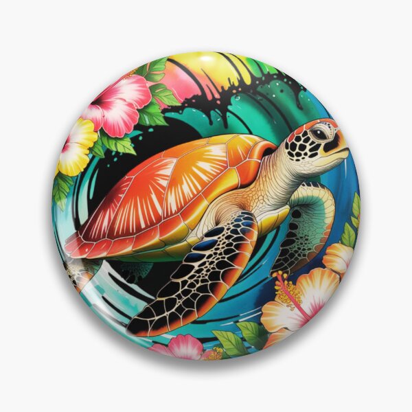Item preview, Seaturtle and ocean waves designed and sold by aipaint.