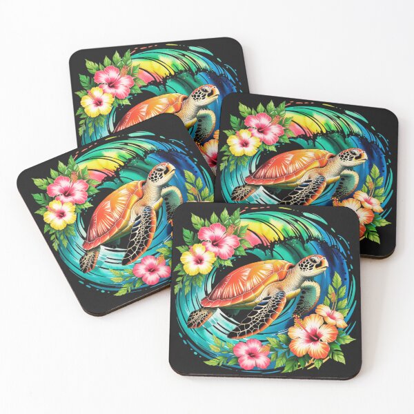 Item preview, Seaturtle and ocean waves designed and sold by aipaint.
