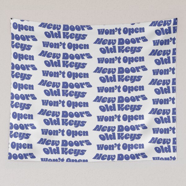 Item preview, Old Keys Won’t Open New Doors – Growth Mindset Quote  designed and sold by ChuckleSpace.