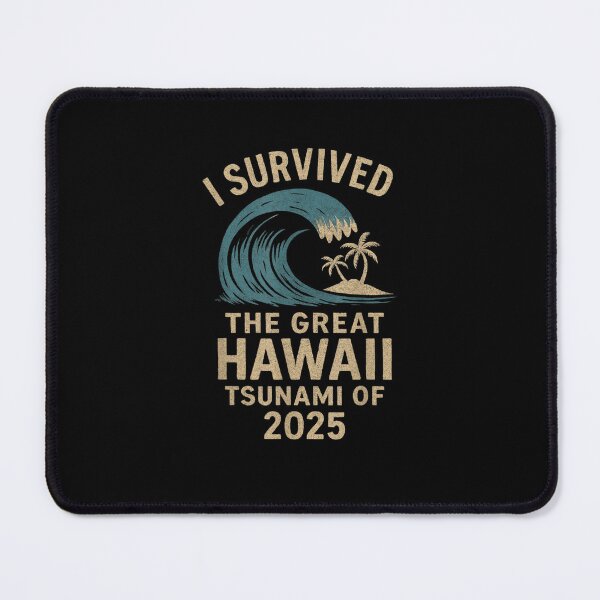 Item preview, I Survived The Great Hawaii Tsunami of 2025 Funny Saying designed and sold by PetPanache.