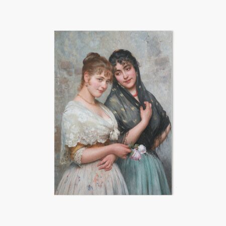 Item preview, Two Venetian Women by Eugene de Blaas, friendship, sisterhood  designed and sold by tarotstarostina.