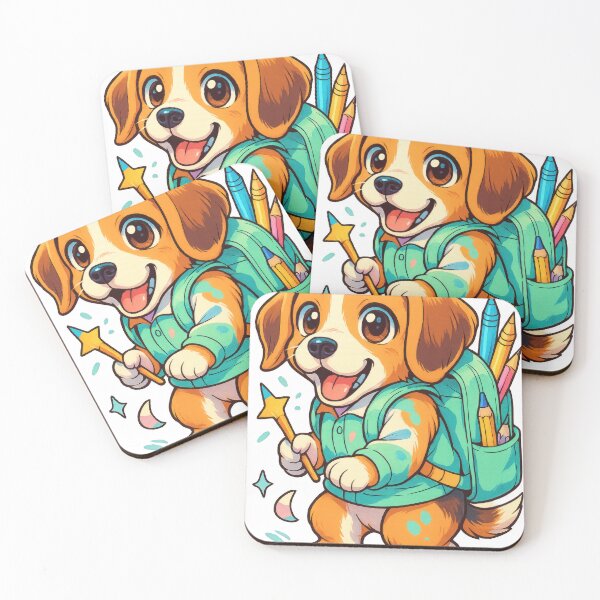 Item preview, School Ready Dog with Supplies - Back to School designed and sold by DumbPet.
