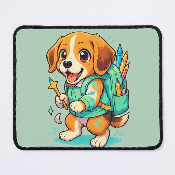 Item preview, School Ready Dog with Supplies - Back to School designed and sold by DumbPet.