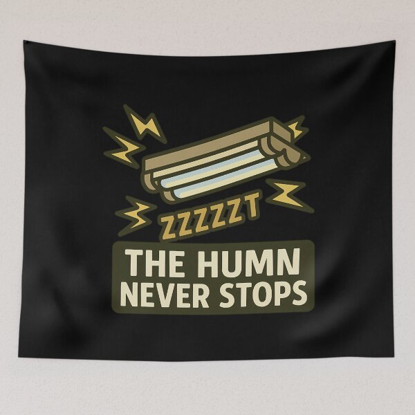 Item preview, The Humn Never Stops Backrooms Buzzing Light designed and sold by k3rstman1.