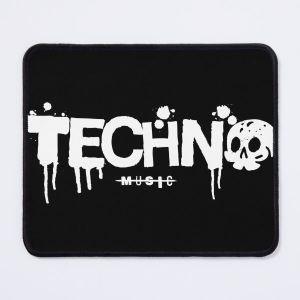 Item preview, TECHNO  - Skull Font Steez (White)  designed and sold by Discothreadz.