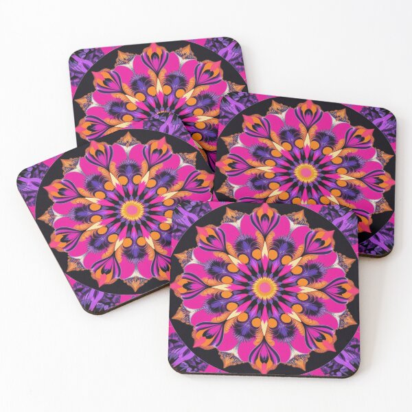Item preview, Sacred Bloom – Feminine Fractal Mandala in Hot Pink and Violet designed and sold by Harmonic_Layers.