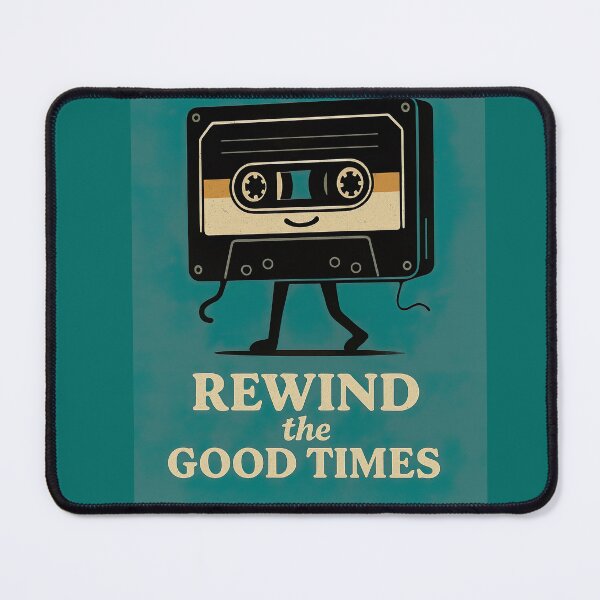 Item preview, Retro Cassette teal Rewind the Good Times designed and sold by tarotstarostina.