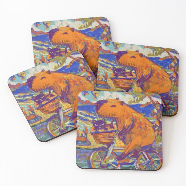Item preview, capybara riding a bicycle designed and sold by guilhernunes.