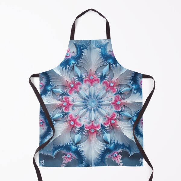 Item preview, Crystalline Bloom – Icy Pink and Blue Fractal Mandala designed and sold by Harmonic_Layers.