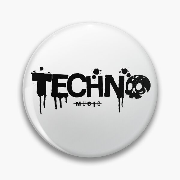 Item preview, TECHNO  - Skull Font Steez (Black) designed and sold by Discothreadz.