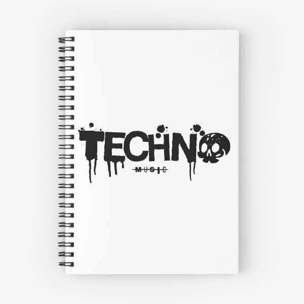 Item preview, TECHNO  - Skull Font Steez (Black) designed and sold by Discothreadz.