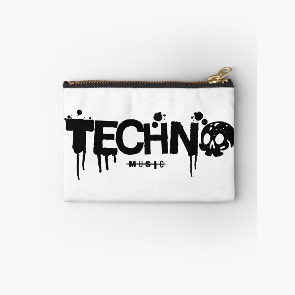 Item preview, TECHNO  - Skull Font Steez (Black) designed and sold by Discothreadz.