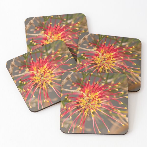 Item preview, yellow tip red grevillea designed and sold by Esther Frieda.