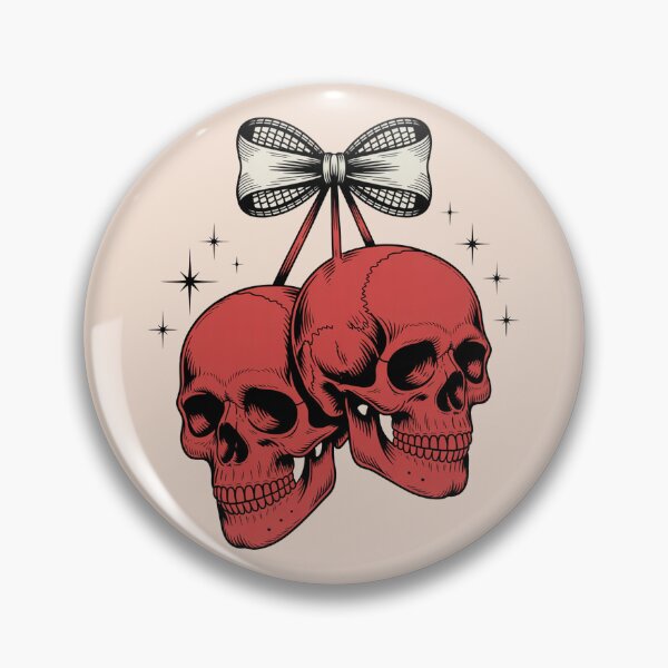 Item preview, Red skulls hanging with a bow designed and sold by FatBirdie.