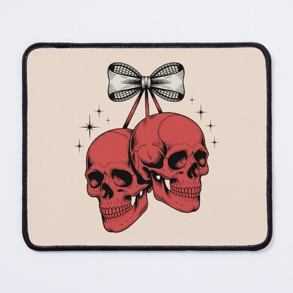 Item preview, Red skulls hanging with a bow designed and sold by FatBirdie.