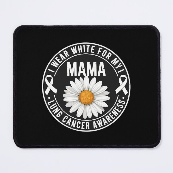 Item preview, White Ribbon Mama Lung Cancer Awareness Daisy designed and sold by Sea4Adventures.