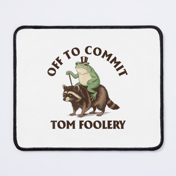 Item preview, Off To Commit Tom Foolery Funny Raccoon Frog  designed and sold by PetPanache.