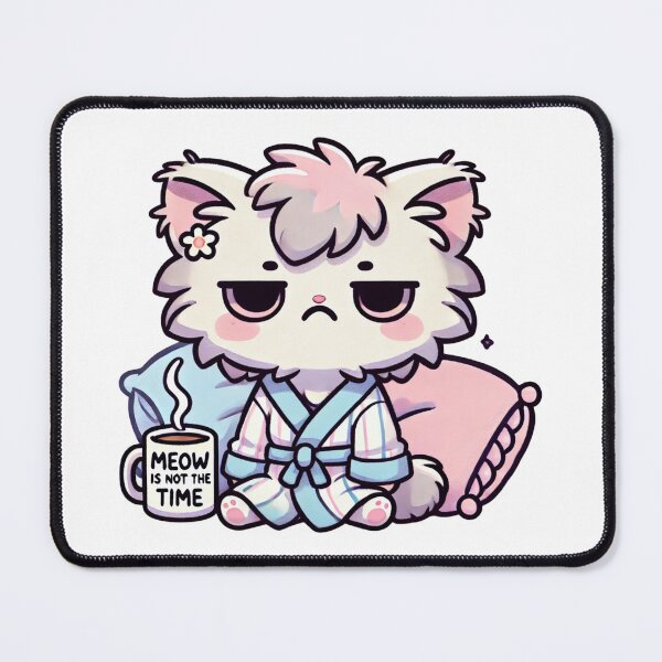 Item preview, Meow Is Not the Time Cat designed and sold by Wish & Wonder.