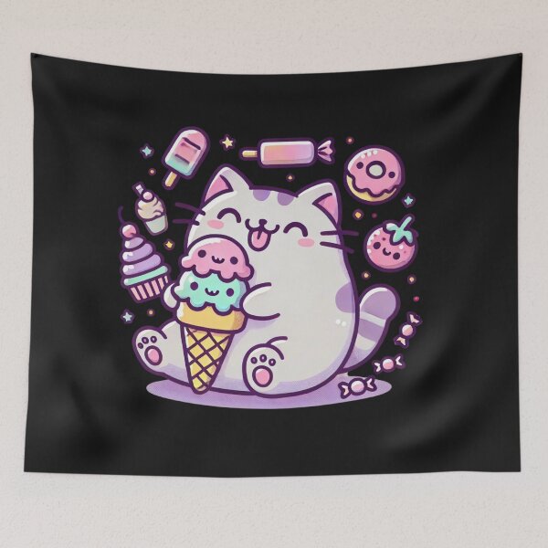 Item preview, Sweet Tooth Cat Dessert Overload designed and sold by Wish & Wonder.