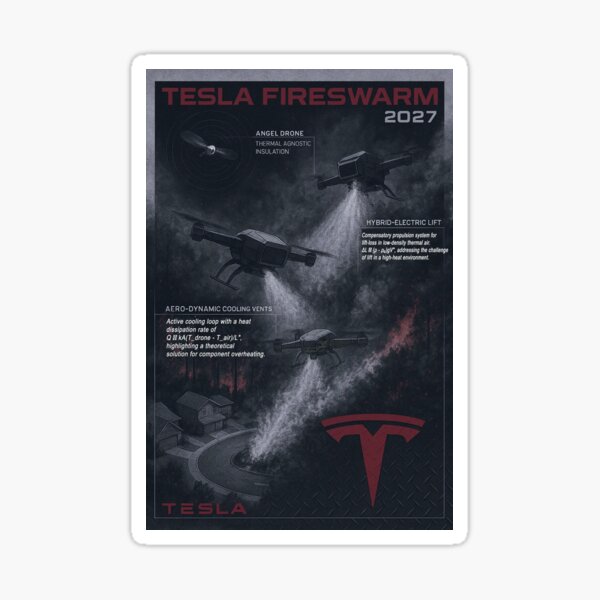 Item preview, Tesla FireSwarm CONCEPTUAL ART - What if...?  designed and sold by CleverCulture.