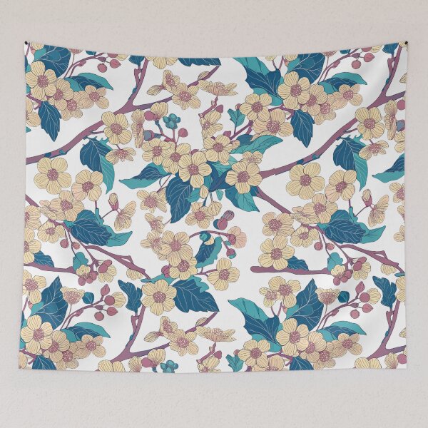 Item preview, Oriental Garden in Midnight Hue designed and sold by joycrysstudio.