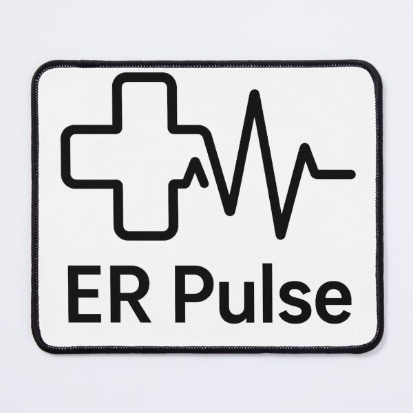 Item preview, ER Pulse – Emergency Nurse Line‑Art Badge designed and sold by TONSNAP.