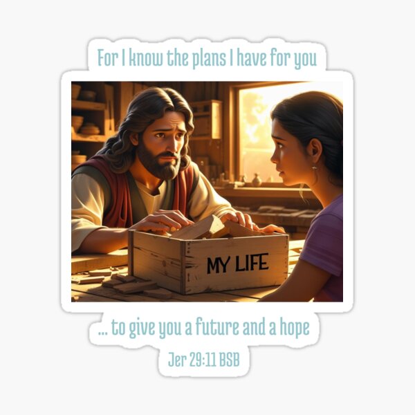 Vista previa del artículo con la obra «Porque yo sé los planes que tengo 3», diseñado y vendido por His-Majes-Tees.