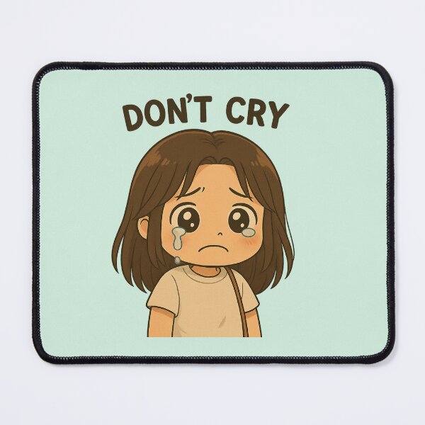 Item preview, Crying Chibi Girl - Don’t Cry Sad Face Sticker - Kawaii Cartoon Art designed and sold by konthai.familyart.