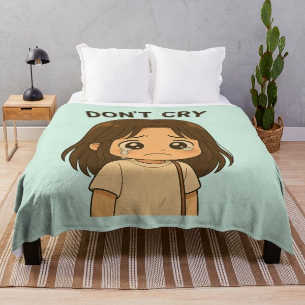 Item preview, Crying Chibi Girl - Don’t Cry Sad Face Sticker - Kawaii Cartoon Art designed and sold by konthai.familyart.